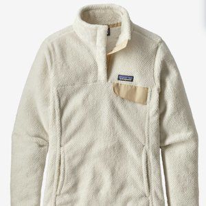 Patagonia Women's Re-Tool Snap-T Fleece Pullover, Raw Linen White X-Dye, Size L